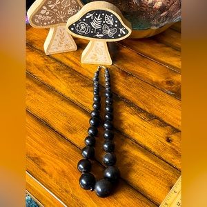 Chunky Wooden Bead Necklace